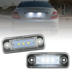 2Pcs For Benz W211 W203 C219 R171 E/C/CLS/SLK-Class White LED Number License Plate Light