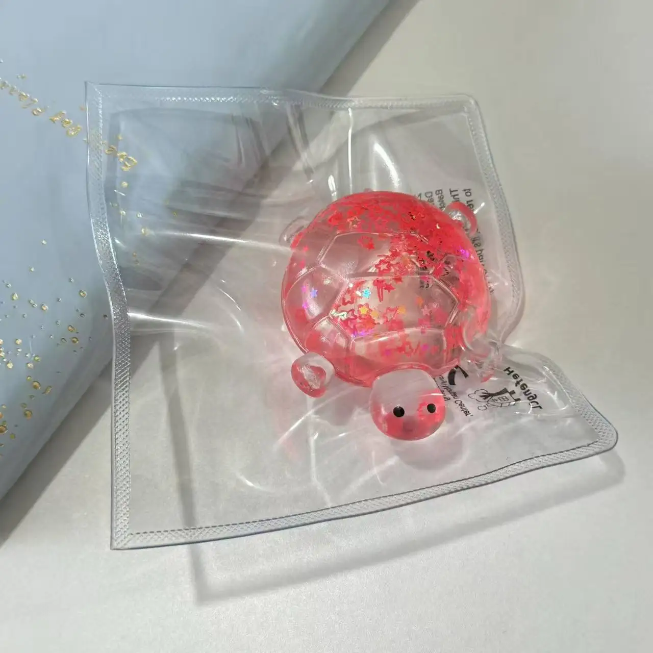 Random one Shimmering Turtle Squeeze Toys, Transparent Jelly Stress Relief Toys, Slow Recovery Star Sparkle Sensory Finger Toys, Cute Ocean Animal Kids Stress Relief Toys, Classroom Rewards and Party Gifts - Detail 1
