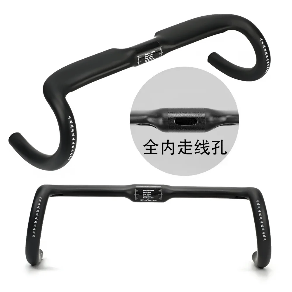 BALUGOE Full internal Wiring High Strength Bicycle Handlebars Professional Competition Bicycle Handle Carbon Fiber Road Bicycle