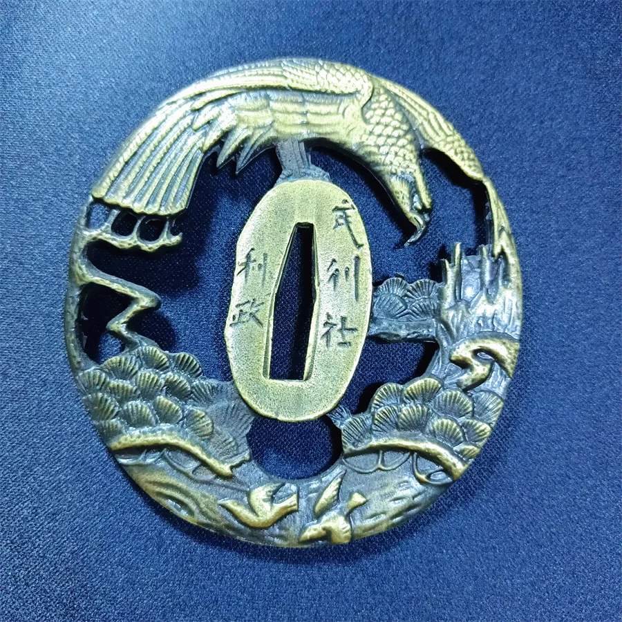 Japan Katana Parts Tsuba Handguard For Japanese Samurai Sword Fittings Alloy Metal Eagle Guard Nice