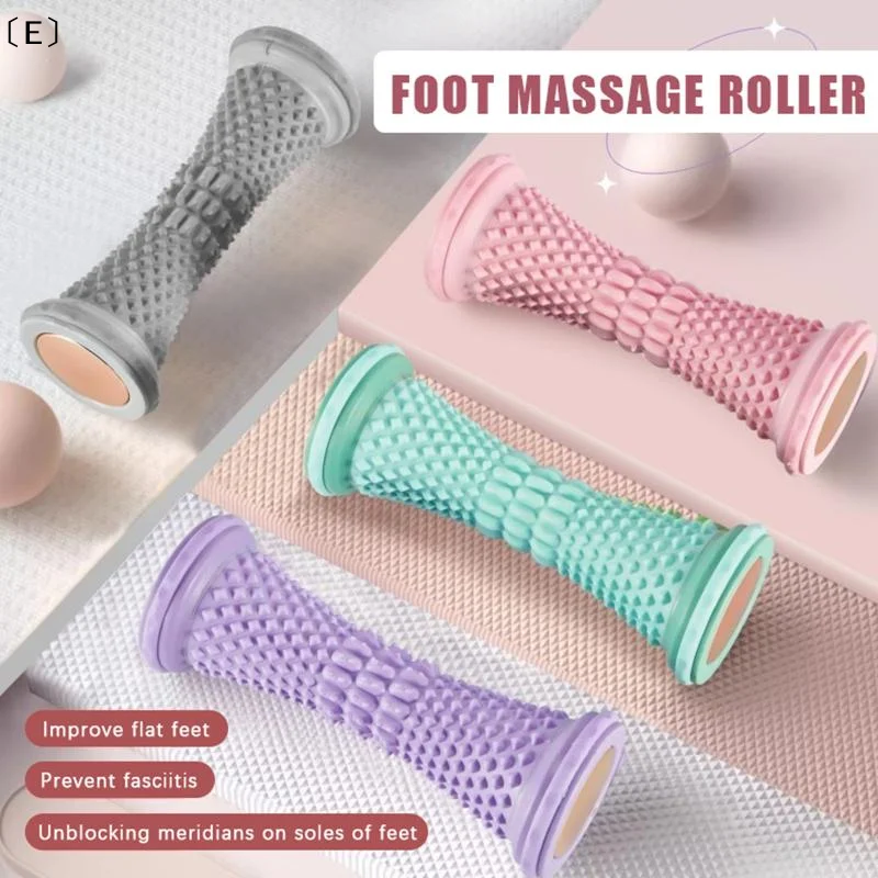 〔E〕Silicone Foot Massage Roller With Textured Bumps Relieves Foot Pain Prevents Fasciitis Perfect For Home Office Daily Use