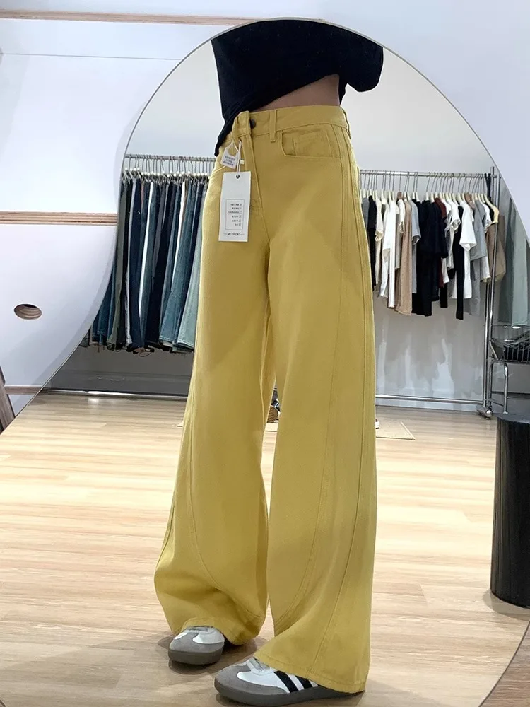 Wide Leg Jeans Woman Distressed Ripped Hole Frayed Hem Torn Washed Grunge Punk Gothic Emo Subculture Destroyed Worn