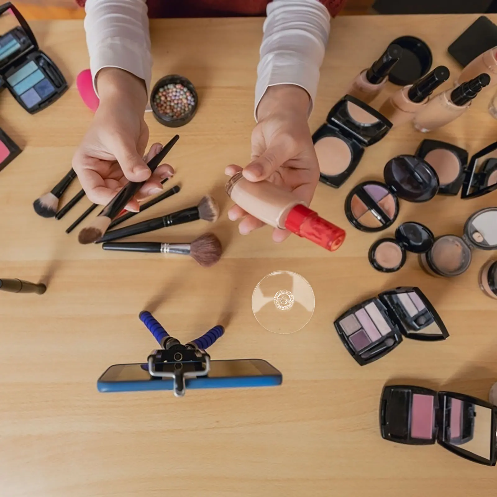 Reusable Eyeshadow Stencils Tool Multi Functional Eye Shadow Pressure Stamper Blusher Press Stamper Powder Makeup