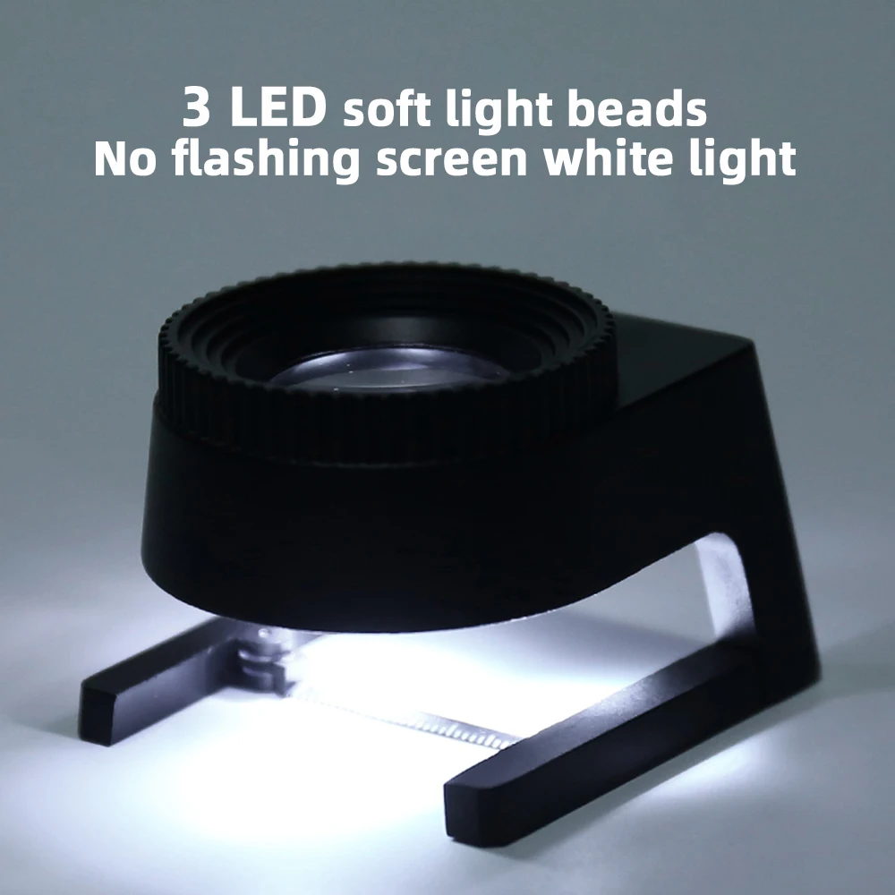 레이저 정렬 확대경 50배 확대 LED 조명 눈금자, 레이저 마킹 절단기의 레이저 스팟 관찰용