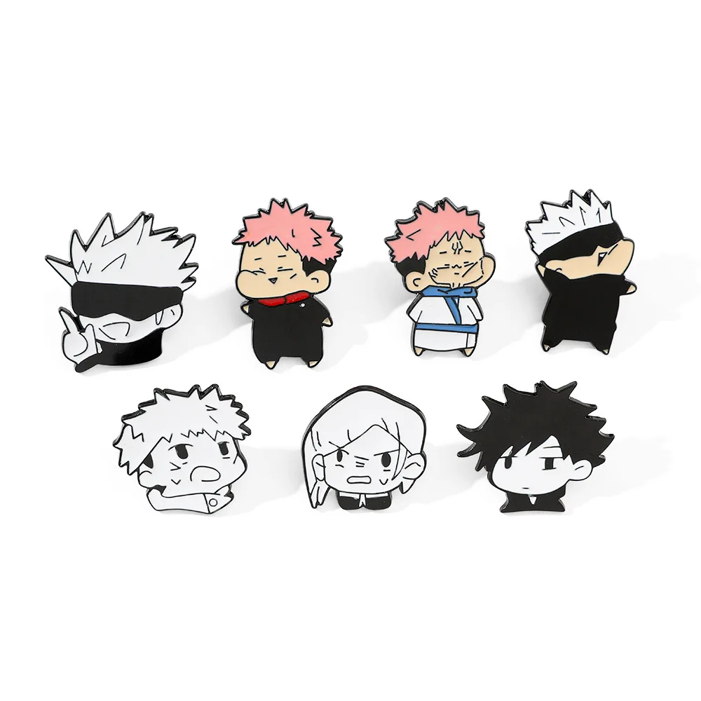 

Cartoon Jujutsu Kaisen Brooch Creative Cute Itadori Yuji Enamel Pin Metal Badge Jewelry Clothing Backpack Accessories Gift