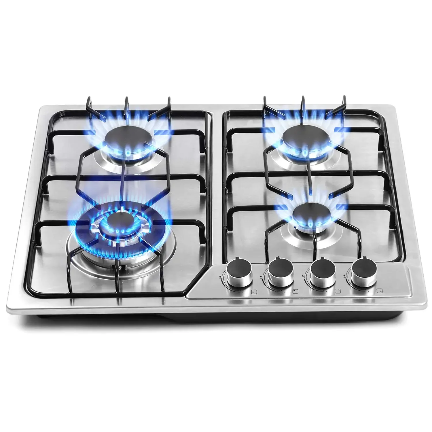 grade four-burner LPG gas stove optimizes high-volume cooking for unparalleled quality assurance for cooking enthusiasts