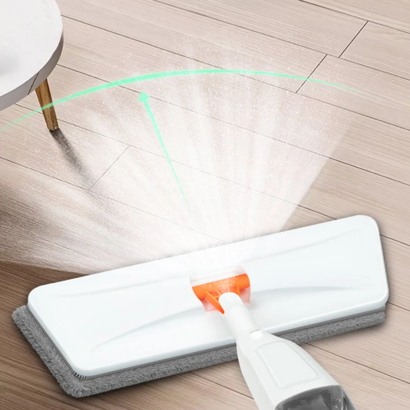 Nowy duży mop natryskowy do użytku domowego z wymienną nakładką z mikrofibry do czyszczenia na mokro i na sucho Podkładki z mikrofibry Obrotowy mop natryskowy Miotła — zdjęcie 3
