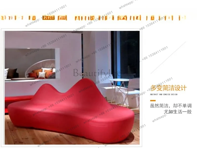 Fiberglass Mountain Peak Shape Leisure Multi-Person Creative Display Chair Outdoor Garden Landscape Chair