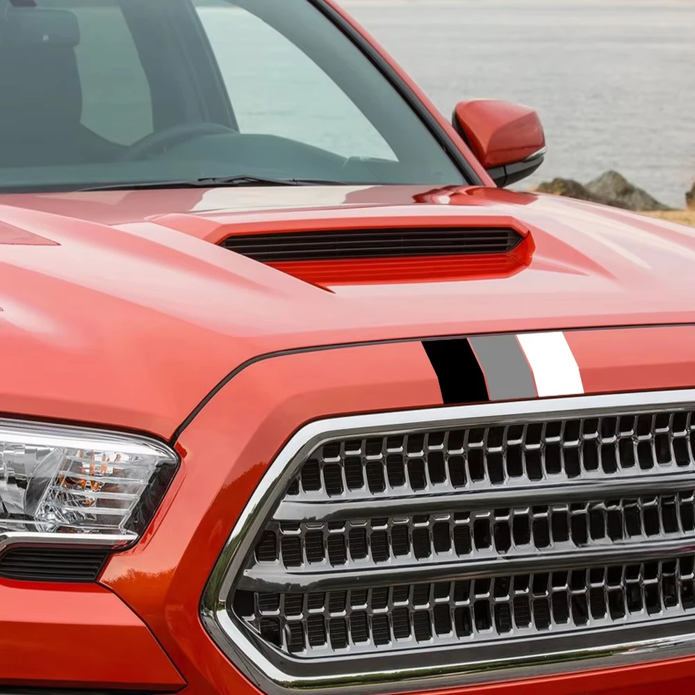 For Toyota Tacoma 4Runner Rav4 Classic Retro Tri-Color Stripe Decal Sticker Grille Fender Hood Side Skirt Bumper Sticker