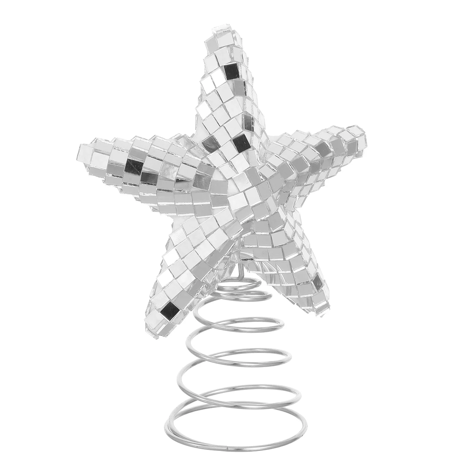 

Star Topper for Christmas Tree Birthdays Disco Final Xmas Reflective Ball 70s Themed Mirror Decorations