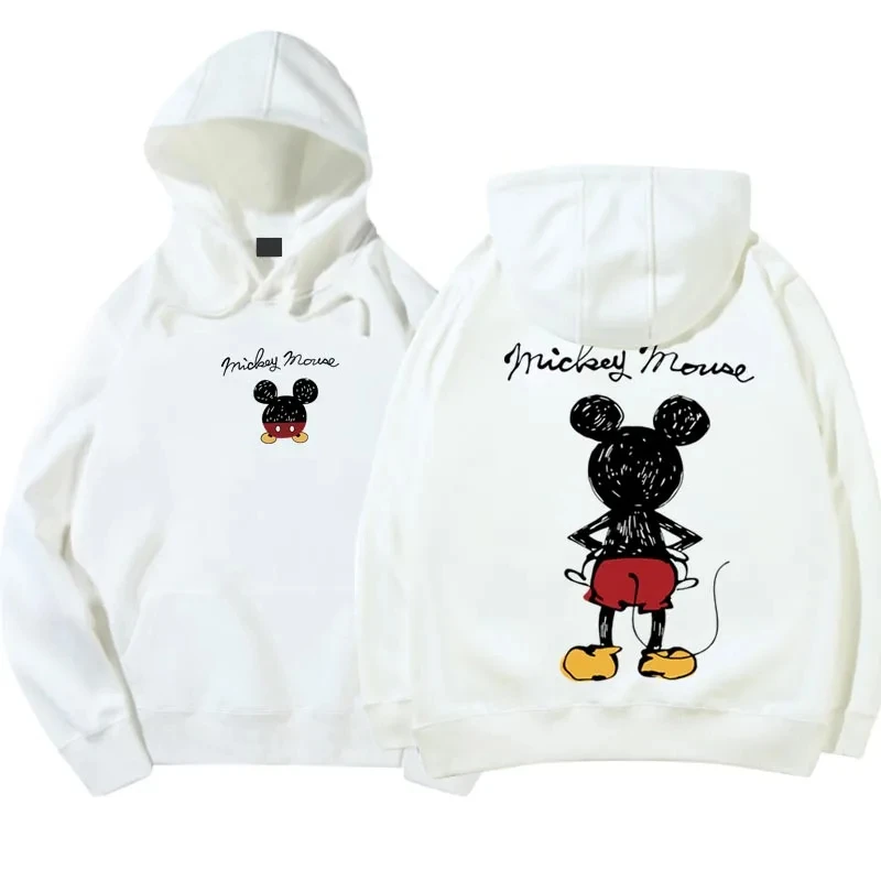 Mickey Mouse Anime Cartoon Hoodie Unisex Autumn Casual Pullover Harajuku Y2K Street Hip Hop Hoodie