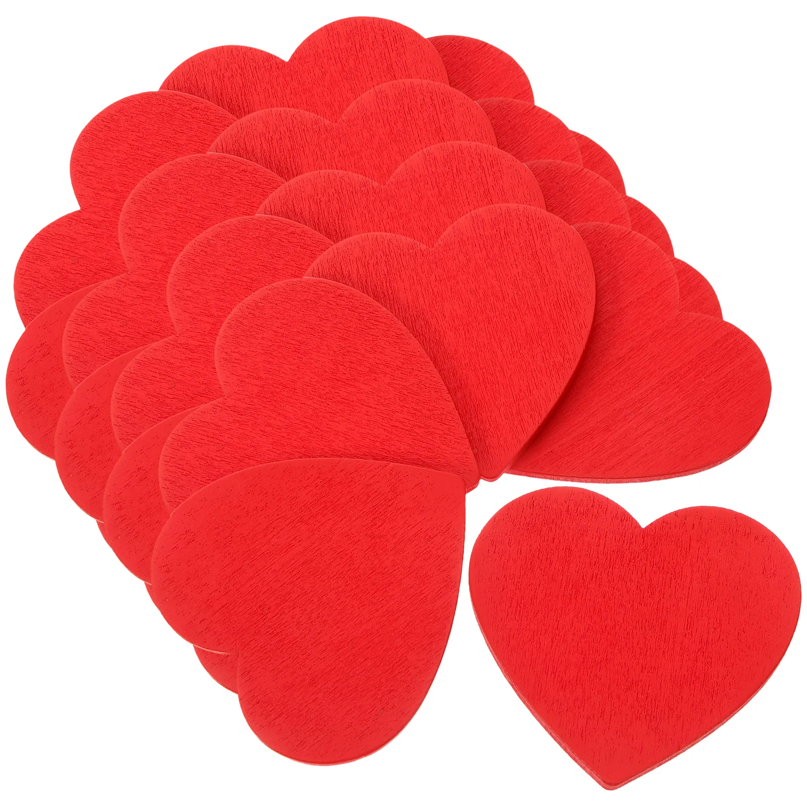 

20pcs Heart Wooden Cutouts Smooth Decorations for DIY Crafts Holiday Ornaments Valentines Wedding Party Photo Props Small