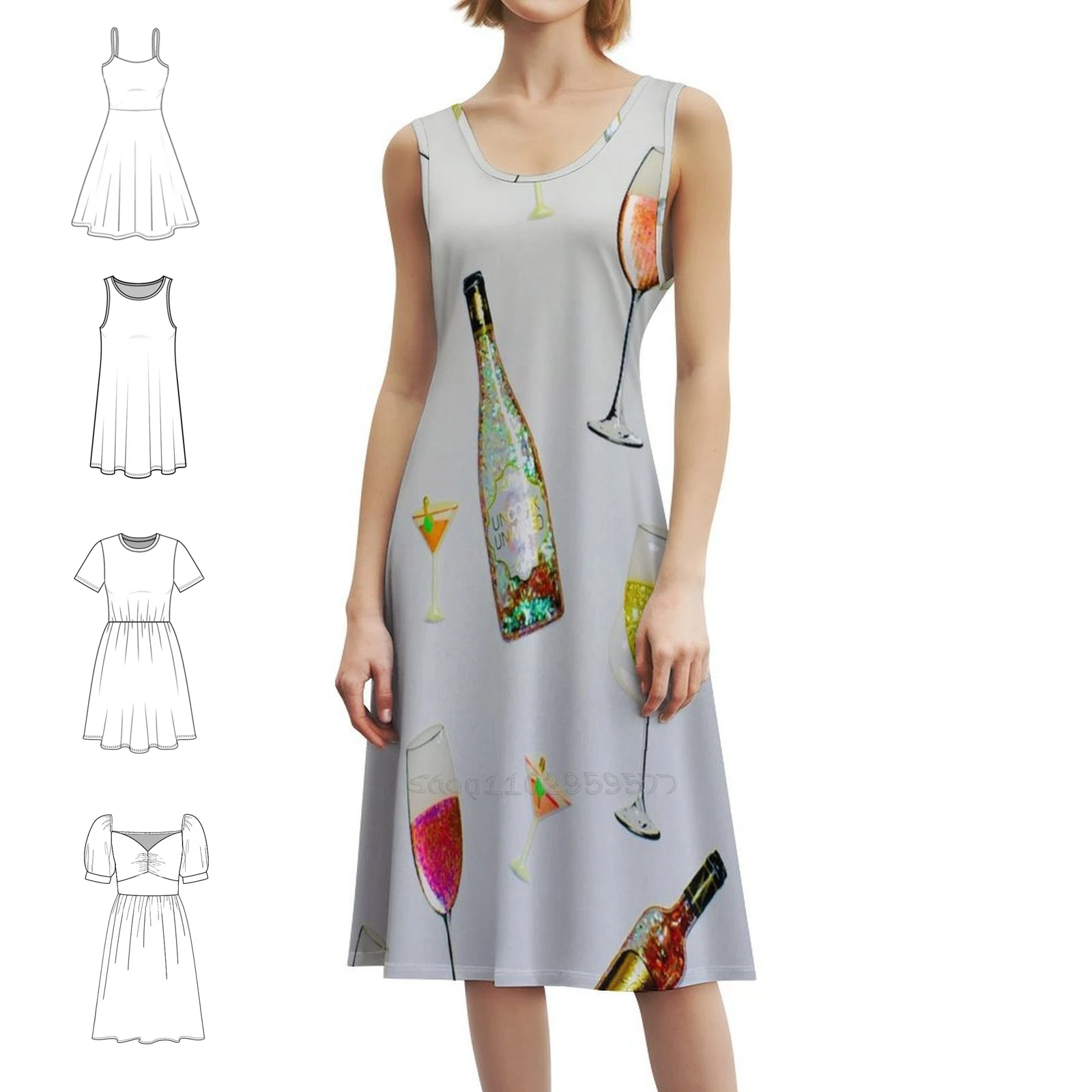 احصل على فستان بوهيمي عتيق لحفلات الكوكتيل بأكمام منتفخة أو خيارات بدون أكمام للنساء، لديك فستان كوكتيل لشرب البيرة والنبيذ