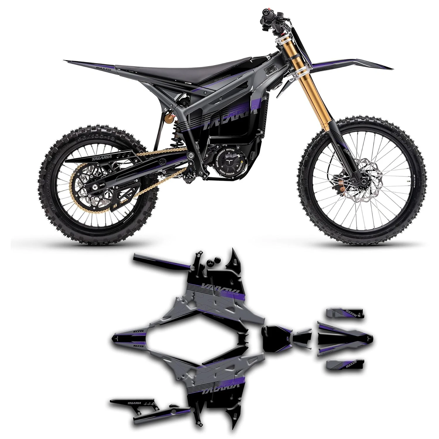 Electric Dirt bike Talaria Komodo Graphics thickened crystal plate decal body cover imitation scratch protection stickers