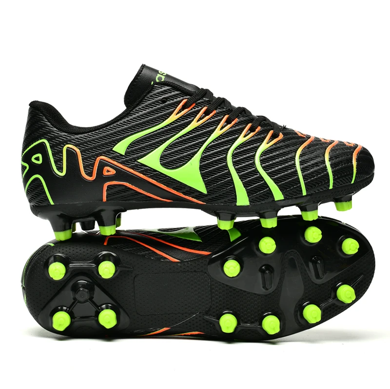 New Men Football Boots Training Match Boys Outdoor Soccer Shoes Long Spikes Sport Non Slip Cleats Indoor Futsal Comfortable