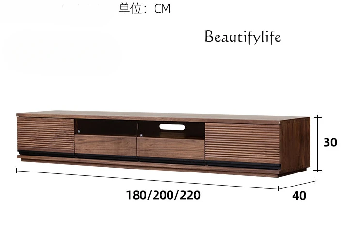 North American Antique Style Solid Wood TV Cabinet Household Minimalist Audiovisual Cabinet