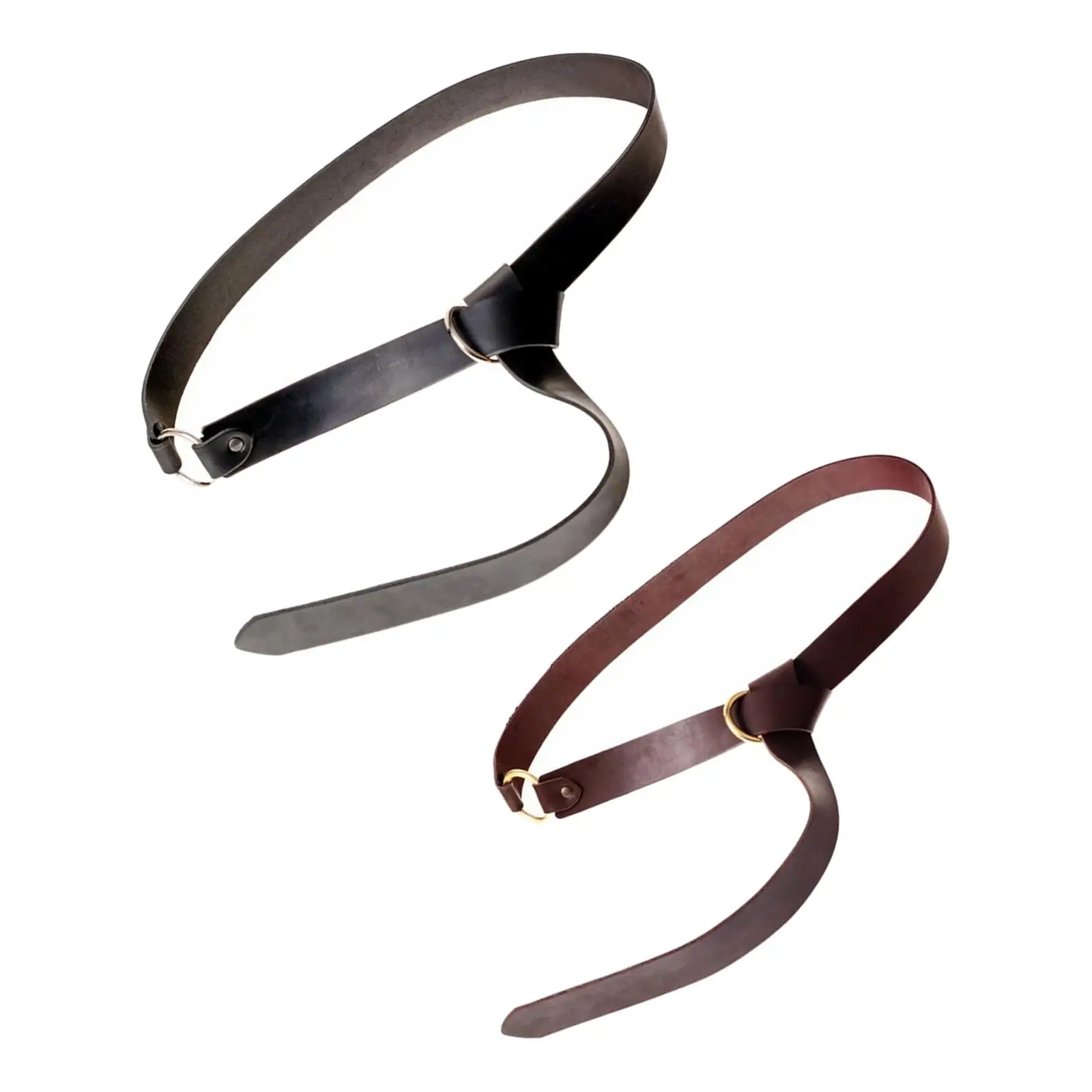 

Прочные аксессуары для костюма средневекового рыцаря с металлическим кольцом на поясе из искусственной кожи