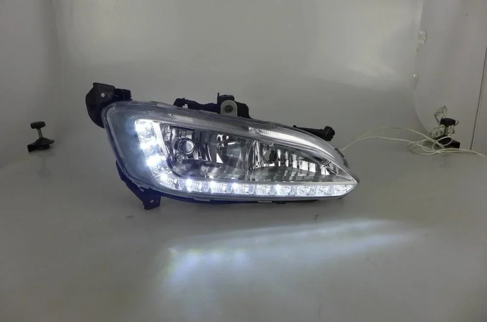 Osmrk led drl daytime running light with dimmer for Hyundai Santa fe IX45 2013-2015 with wireless control