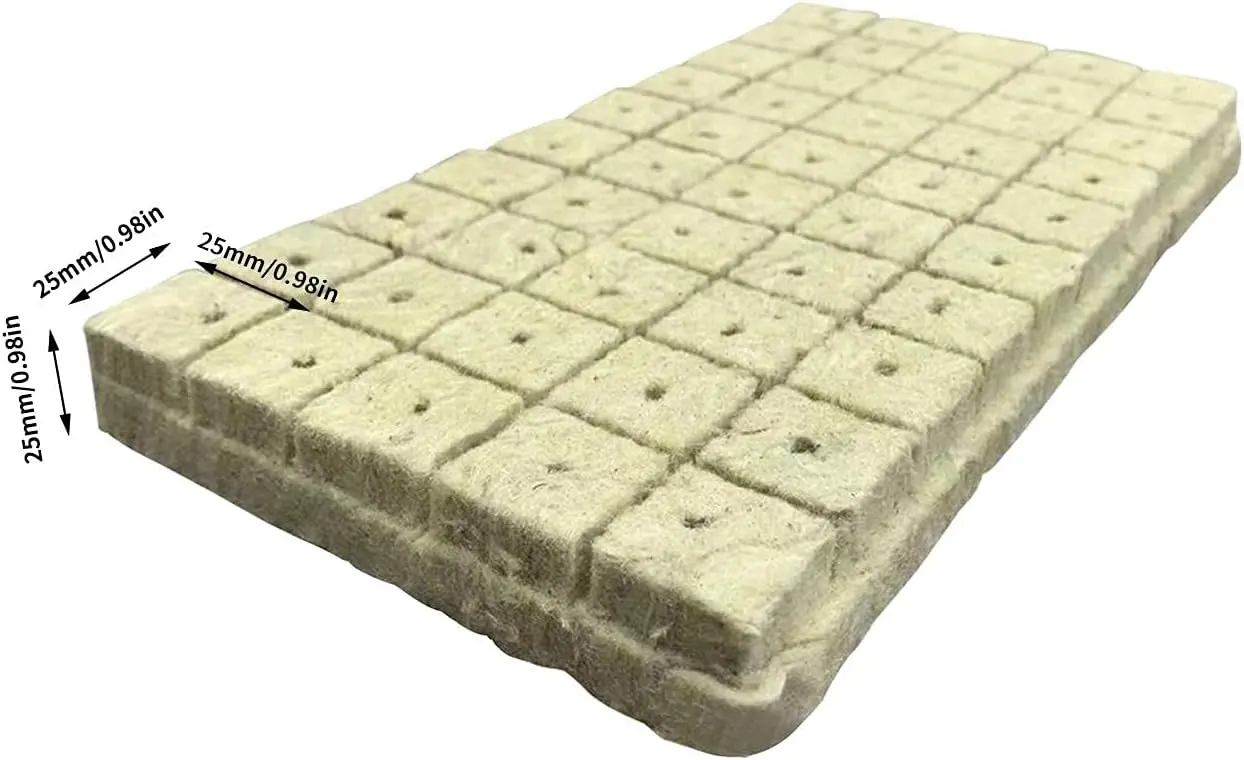 100 قطعة 25x25 مللي متر الصوف الحجري المائية تنمو وسائل الإعلام مكعبات مكعبات النبات بدون تربة الركيزة البذور الصوف الصخري التوصيل الشتلات كتلة