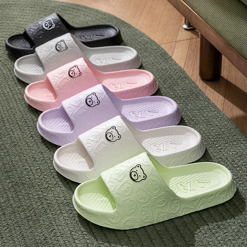 Cheap slippers Casual Woman's slippers non-slip bathroom slippers Couple home slippers Men's Flat sandals Sweet women's slippers