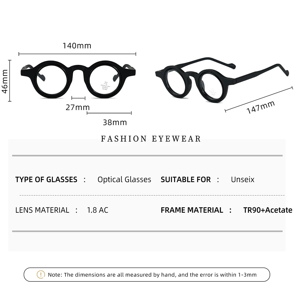 Peekaboo TR90 round glasses frame women korean style vintage small glasses blue light retro men clear lens unisex CP acetate