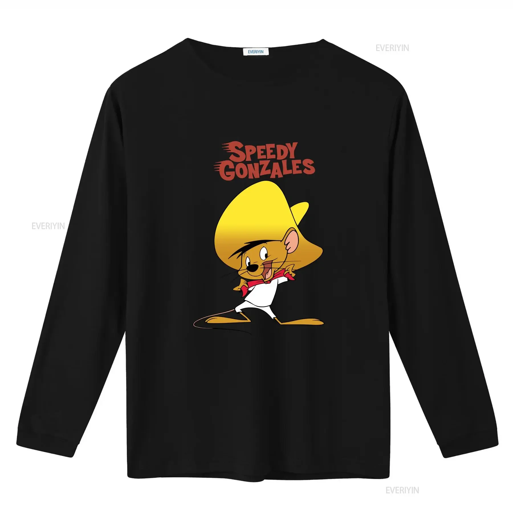 Speedy Gonzales Retro stripfiguur T-shirt vintage gewassen Veelzijdige merkkleding streetwear Ademend uitgerekt