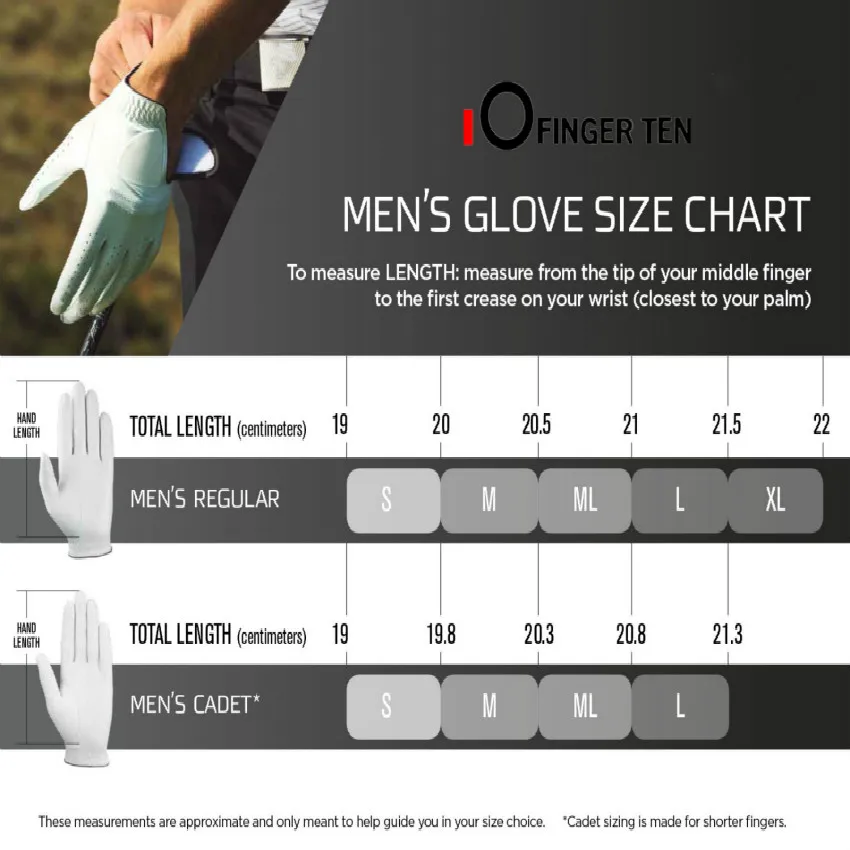 Left Hand Golf Gloves Men Leather All Premium Cabretta Weathersoft Grip Golfer Glove Right Handed S M ML L XL Drop Shipping