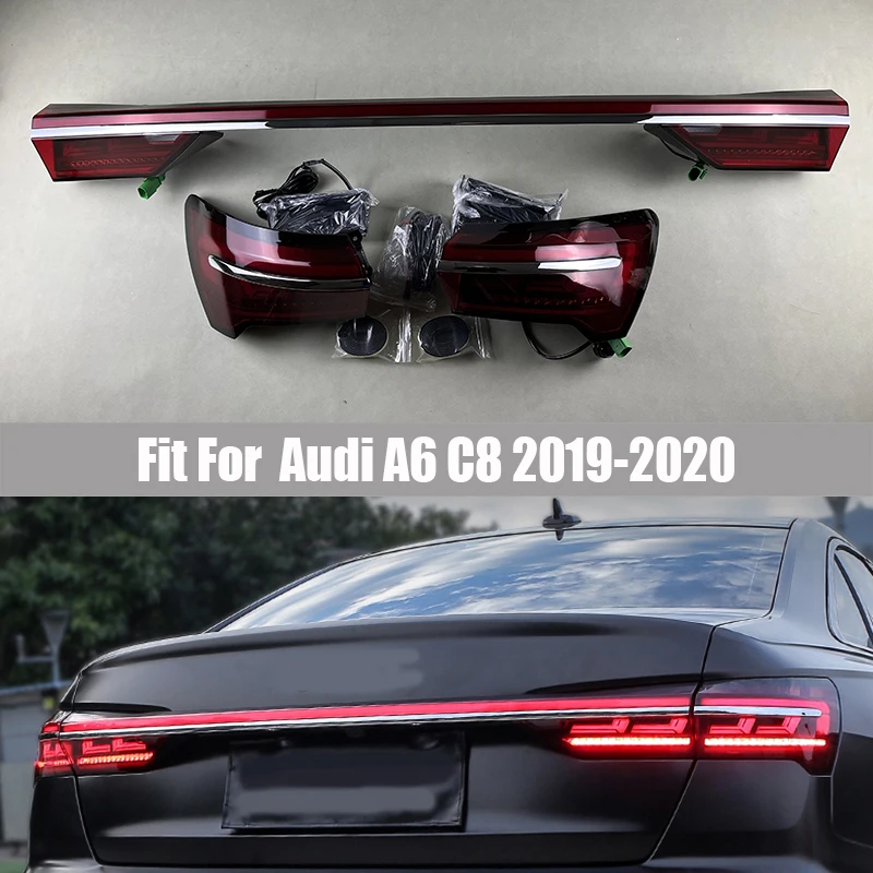 

Through Taillights Rear Suitable for Audi A6 C8 2019 - 2020 Upgrade LED Lamp Tail Light Signal Reversing Parking Lights