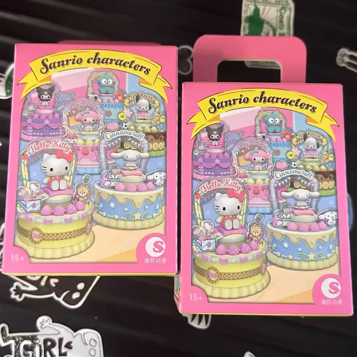 

Sanrio Anime Figures Hello Kitty Kuromi Cinnamoroll Mymelody Sweet Seeker Bakery Series Blind Box Toys Collection Ornament Gifts