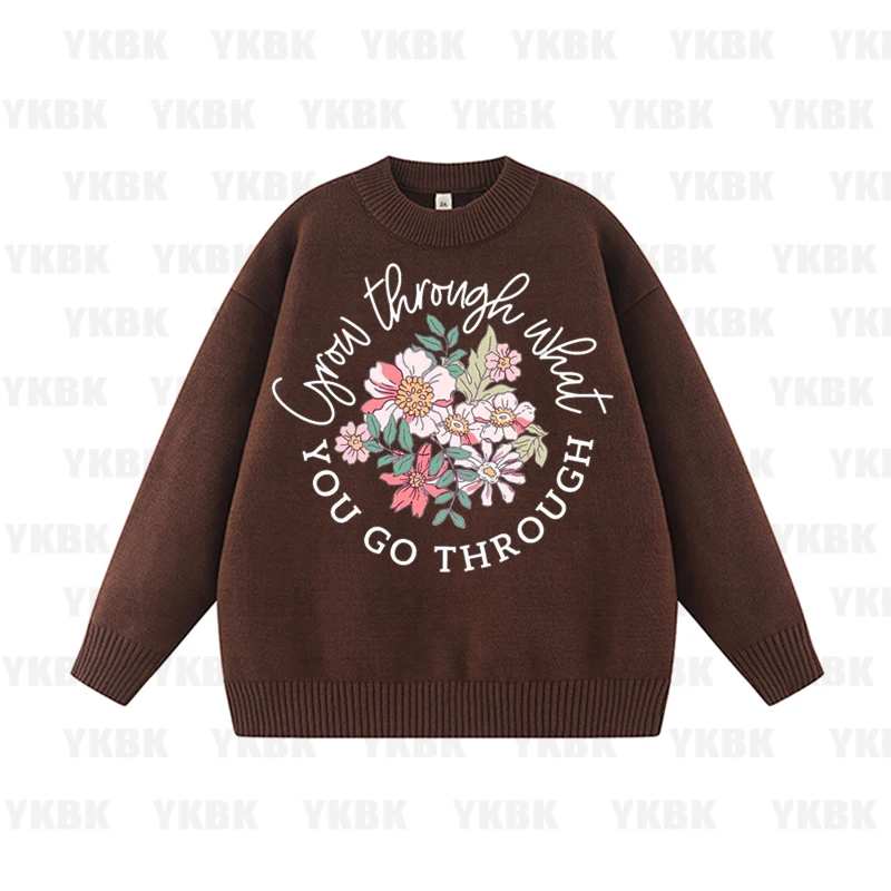 Maglione da donna Cartoon Love Flower Butterfly Dandelion per decalcomania per vestiti da donna