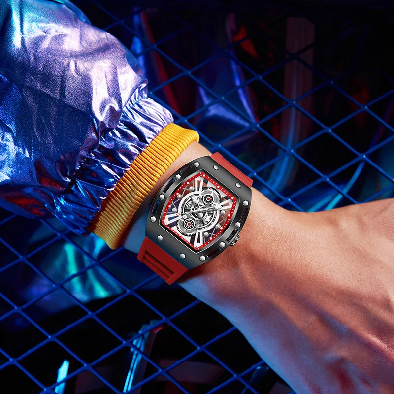 New Brand Watch Sports Fashion Watch Cut Out Transparent Bottom Quartz Watch Waterproof Watch Watch