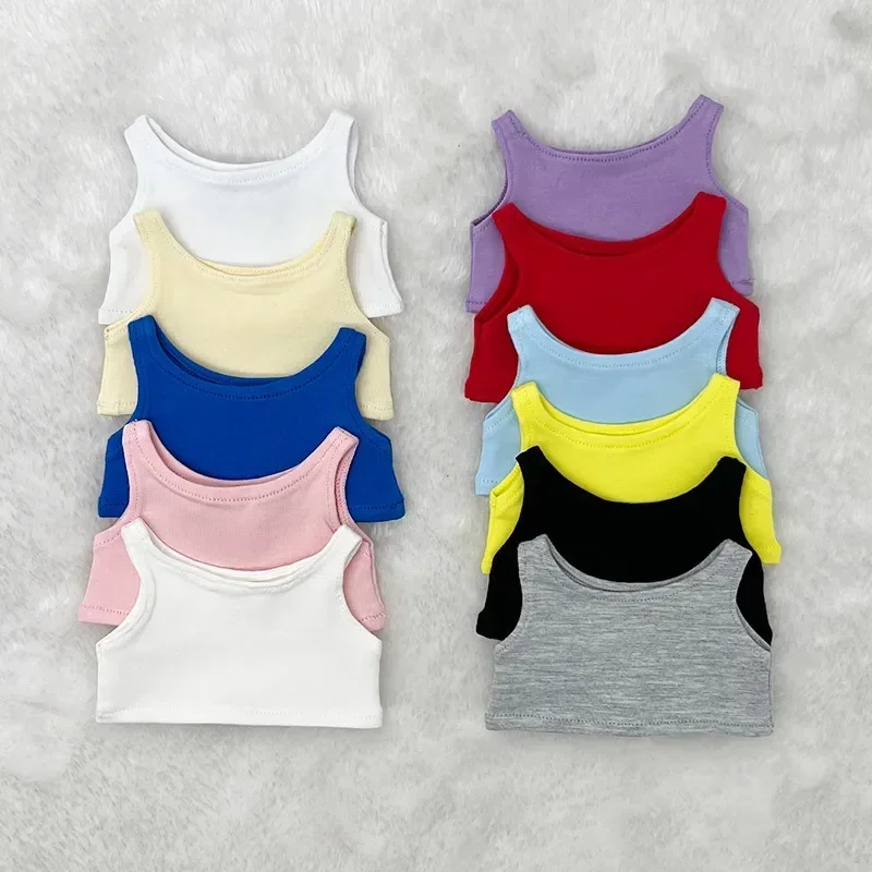 Doll Clothes for 10/15/20cm Idol Doll Outfit Accessories Tank Top Sleeveless T-shirt for Super Star Dolls Toys Collection Gift