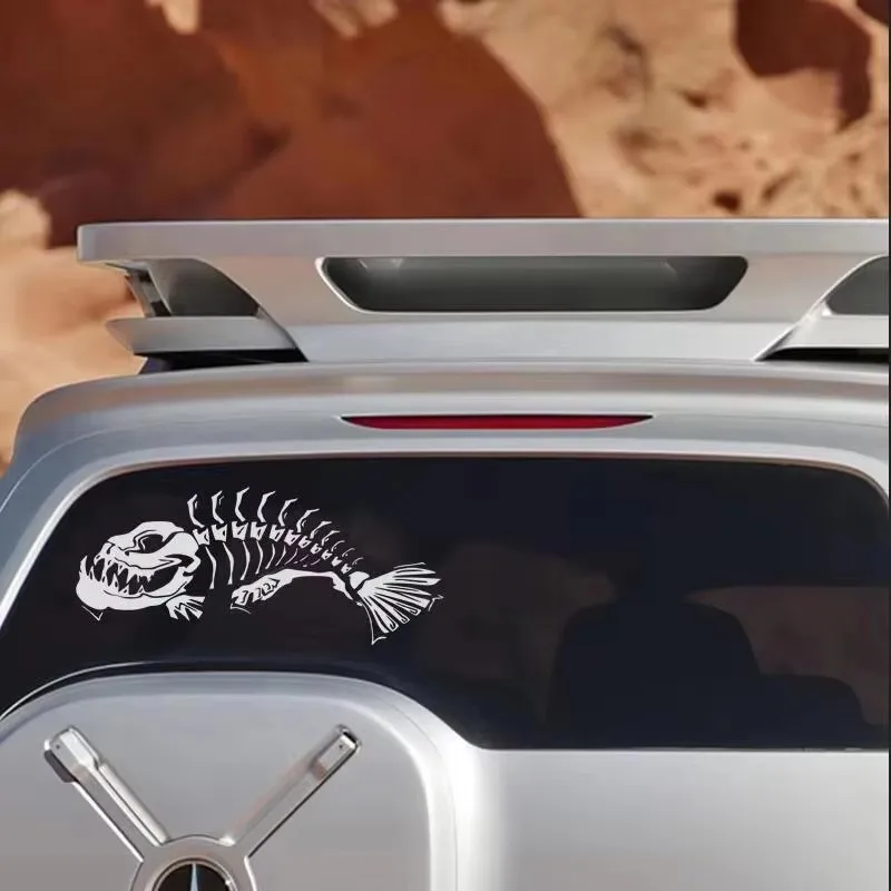 21 * 18CM 1 pair of skeleton fishbone design car windows, bumpers, motorcycle accessories home decoration vinyl car stickers