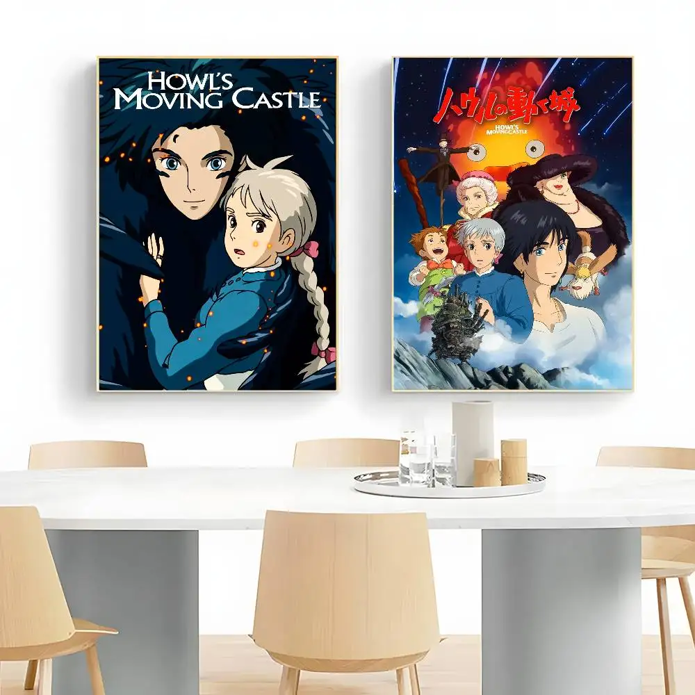 H-Howl's M-Moving C-Castle أنيمي المشارك HD الفن لزجة جدار مقاوم للماء غرفة المعيشة المنزلي غرفة نوم بار الديكور الجمالي