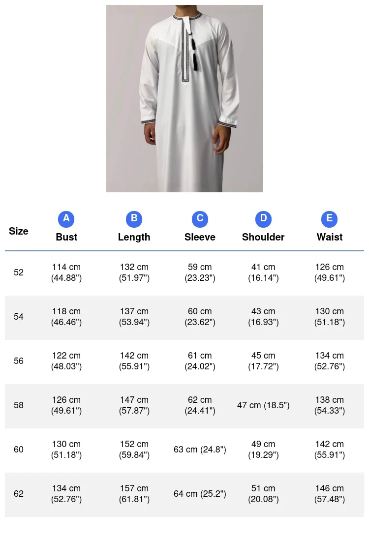 Abito pullover a maniche lunghe da uomo musulmano Aman Abaya Jubba Thobe per uomo arabo saudita caftano Islam abbigliamento Rayer Robe maschio afghano