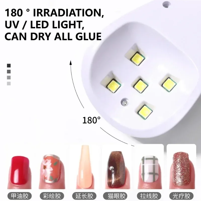 Unhas lâmpada de secagem portátil lâmpada led para uv recarregável mini manicure lâmpada secador de unhas para gel polonês manicure ferramentas