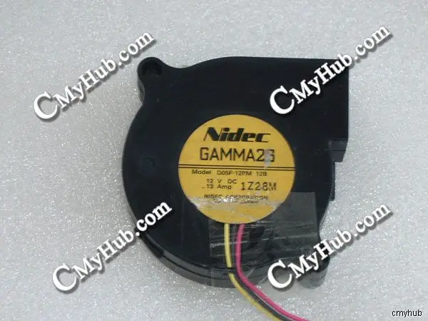 For Nidec D05F-12PM 12B DC12V 0.13Amp 5CM 50MM 50X50X15MM 3pin 3wire Cooling Fan D05F-12PM 12B