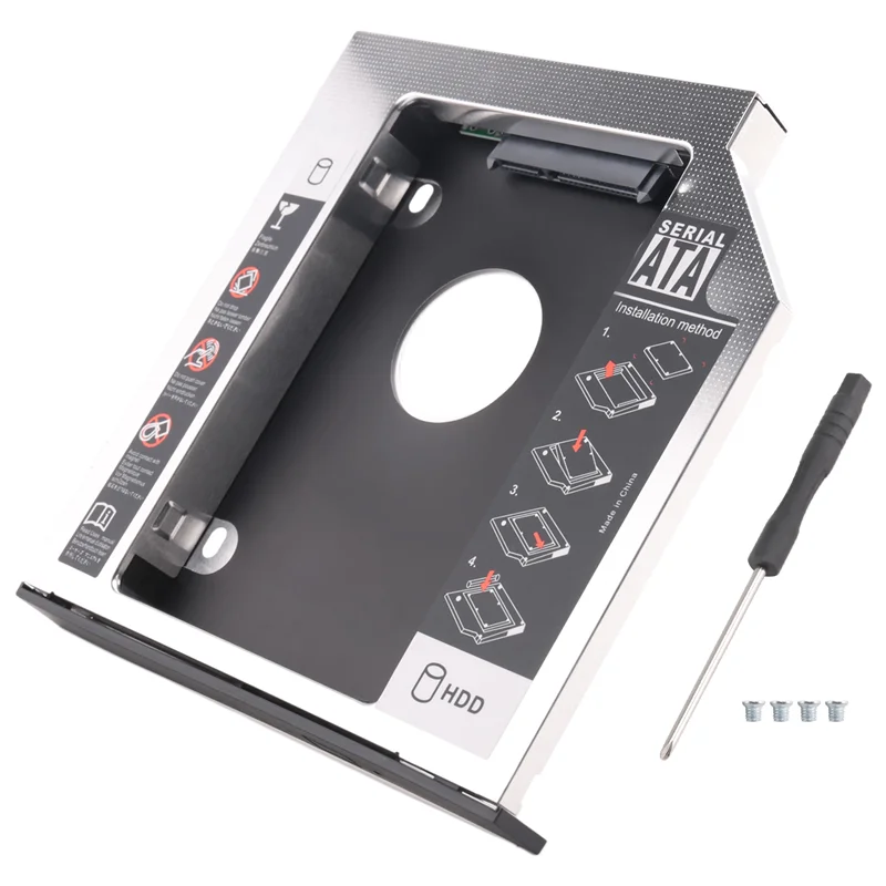 ABGI-2Nd HDD SSD disco duro Caddy bandeja de repuesto para Lenovo Thinkpad T420 T430 T510 T520 T530 W510 W520 W530, portátil interno