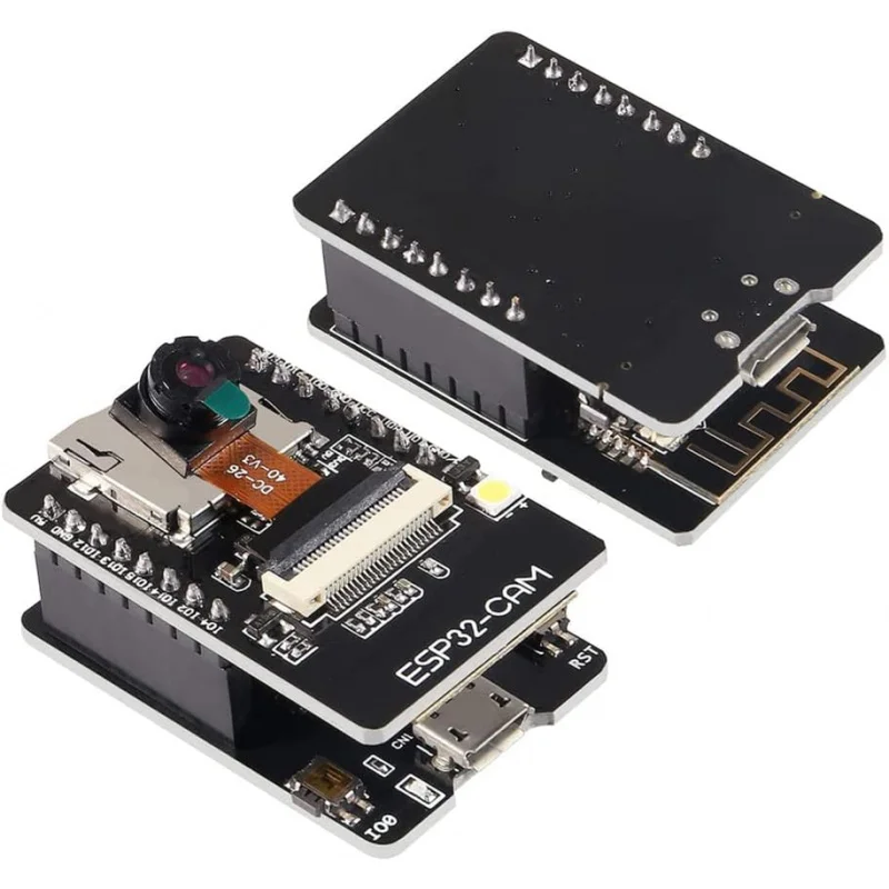 2pcs ESP32-CAM Camera Module with OV2640 2MP, WiFi Bluetooth Board 240MHz, Micro USB CH340, TF Card Slot