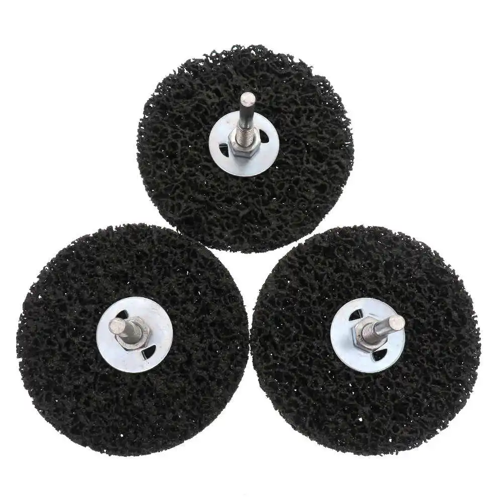 1-10Pcs 4-inch 100mm M6 With Handle Black Grinding Disc Stainless Steel Metal Paint Grinding Disc Electric Drill Polishing Wheel
