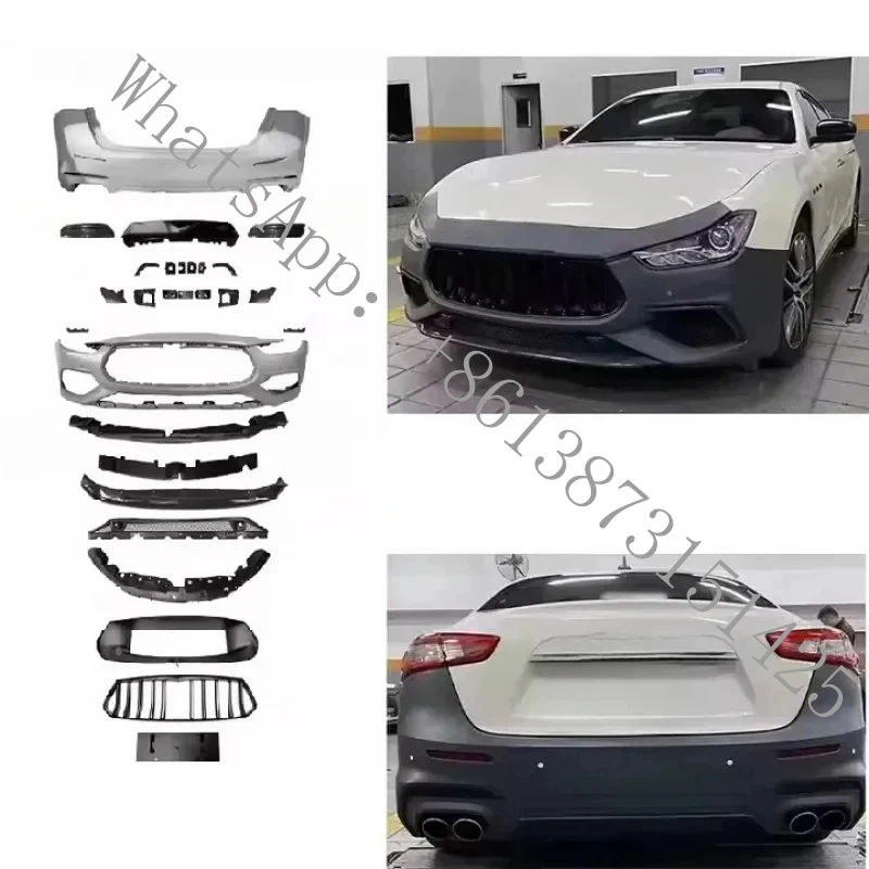 

Suitable High Quality Auto Body Parts Front Bumper with Grille Fit 2018-2021 Models GTS Look Upgrade Kit