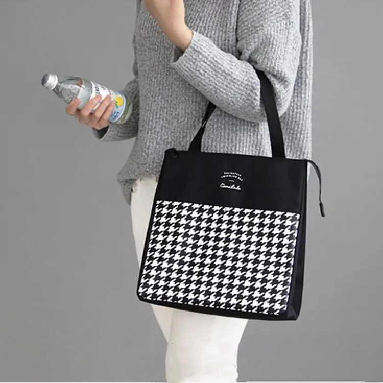 Fashion Insulated Thermal Lunch Bag Aluminum Foil Thermal Office Worker Bento Box Outdoor Picnic Food Fruits Drinks Cooler Pouch