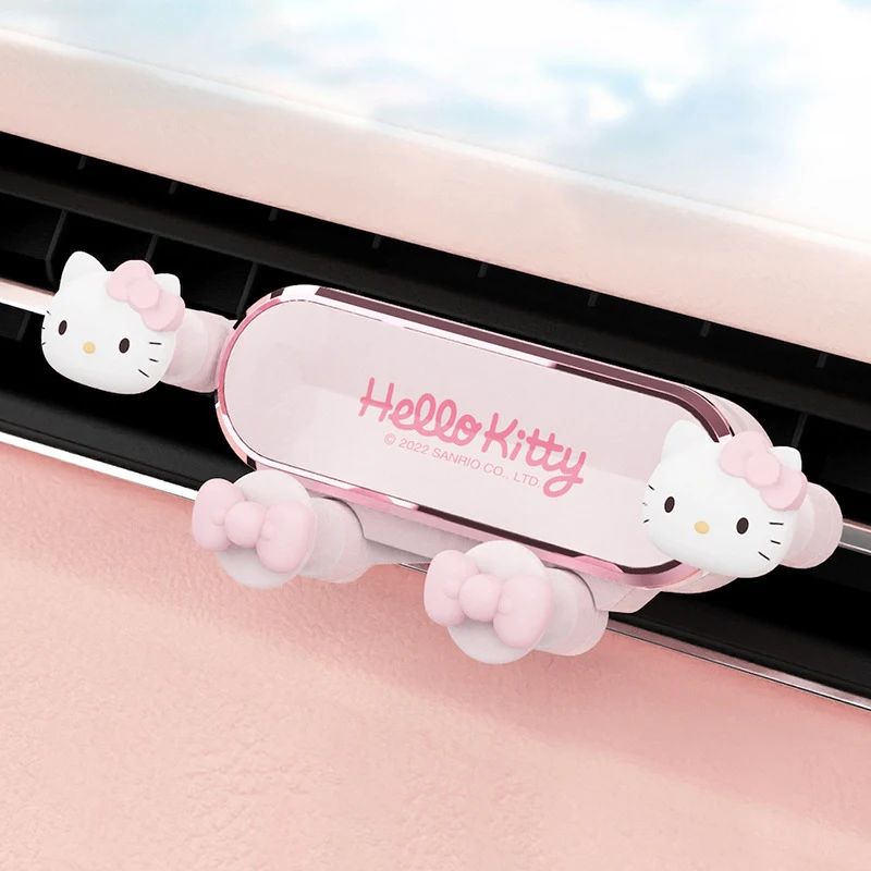 Sanrio Hello Kitty Vehicle Bracket Gravity Car Navigation Bracket Cartoon Anti-Skidding Mobile Shockproof Phone Supportuniversal