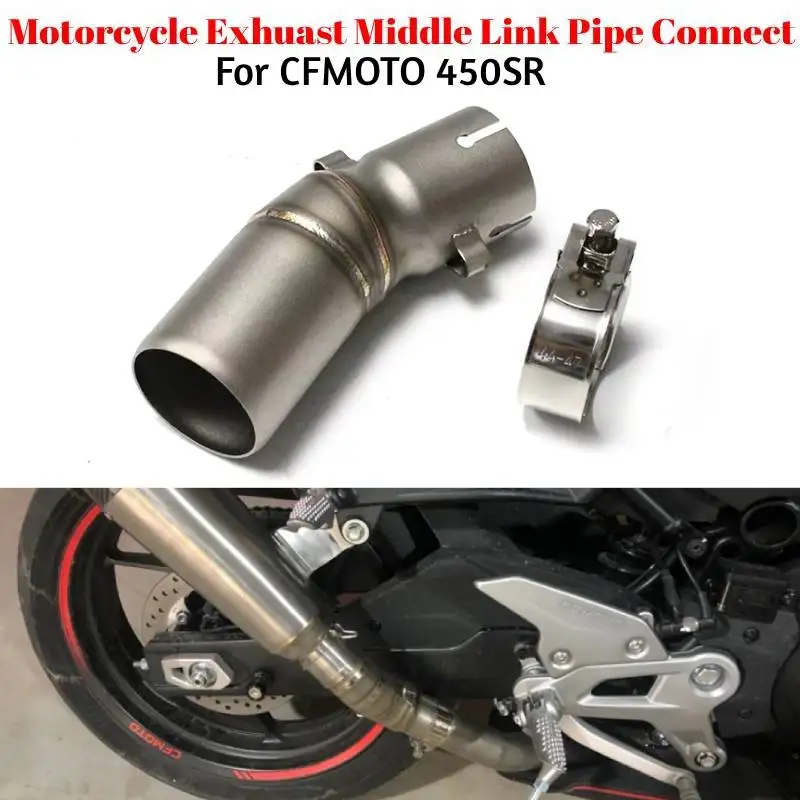 Für CFMOTO 450SR 450 SR 2022 2023 Motorrad Auspuff Mittleren Link Rohr Verbinden 51mm Motorrad Escape Auspuff Rohr
