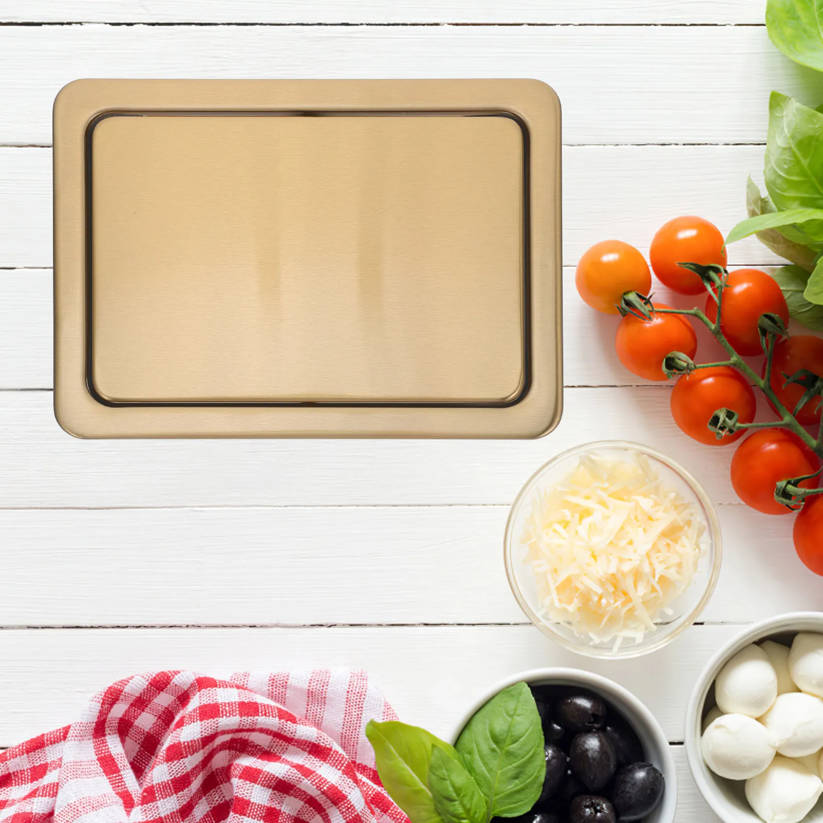 

Stainless Steel Recessed Trash Can Lid Swing Flap Concealed Waste Bin Cover Kitchen Countertop Garbage Can Replacement