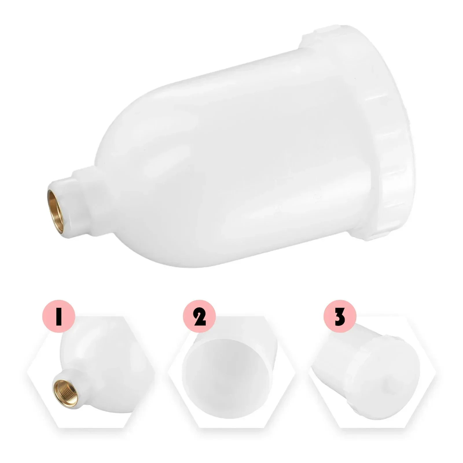 High Quality Threaded Interface M14X10P 300ml Plastic Paint Bucket For H2000 HVLP Manual Mini Spray Paint Pneumatic Tool