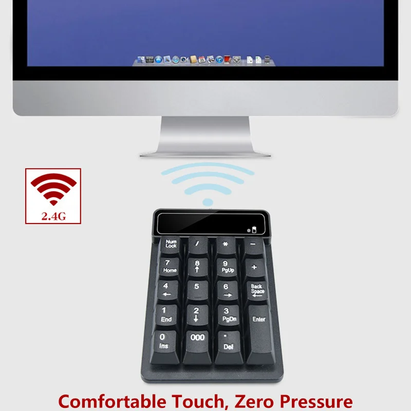 Number Pad Bluetooth wireless Mechanical Feel With 19 keys Connect To Computer Waterproof Financial Accounting Password Input