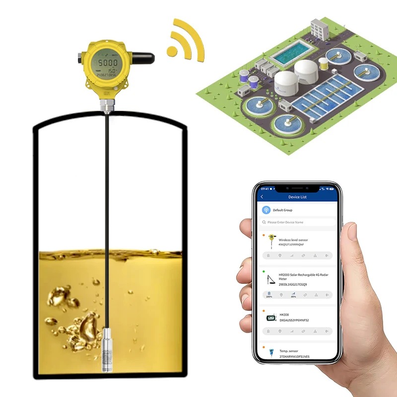 

Holykell Explosion-proof 0-50m 4G GSM Wireless Fuel Level Sensor With Lcd Display