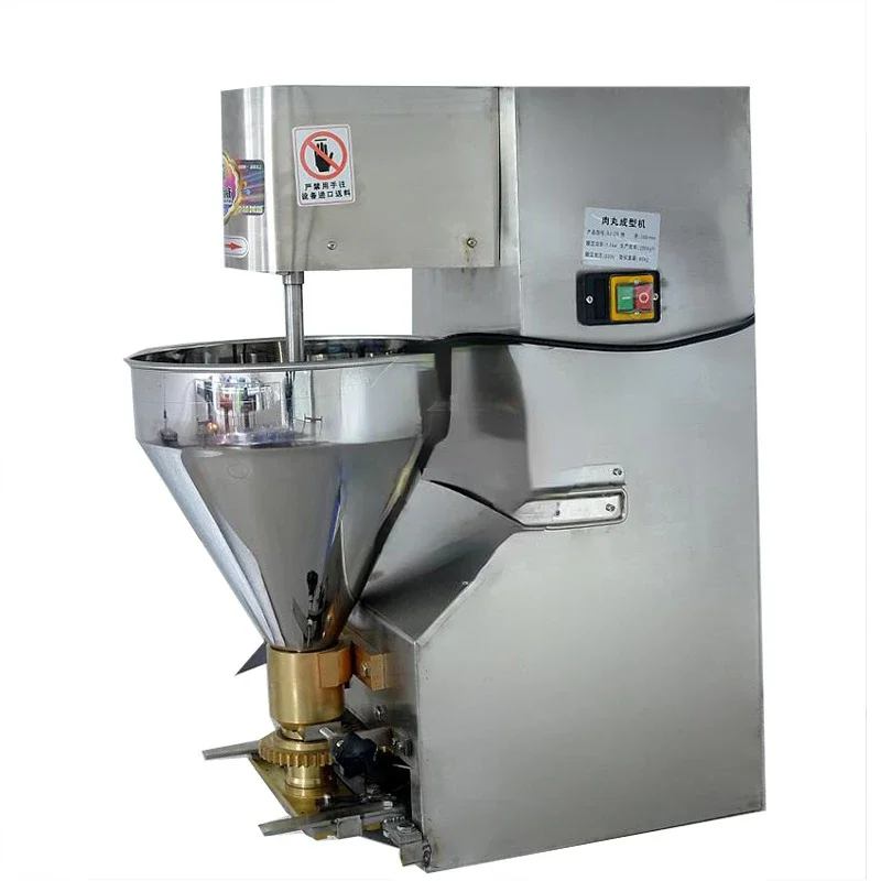 Gran oferta, pequeña máquina comercial para hacer bolas de pollo, máquina para hacer dumplings de arroz y carne, máquina laminadora de carne, pescado y ternera
