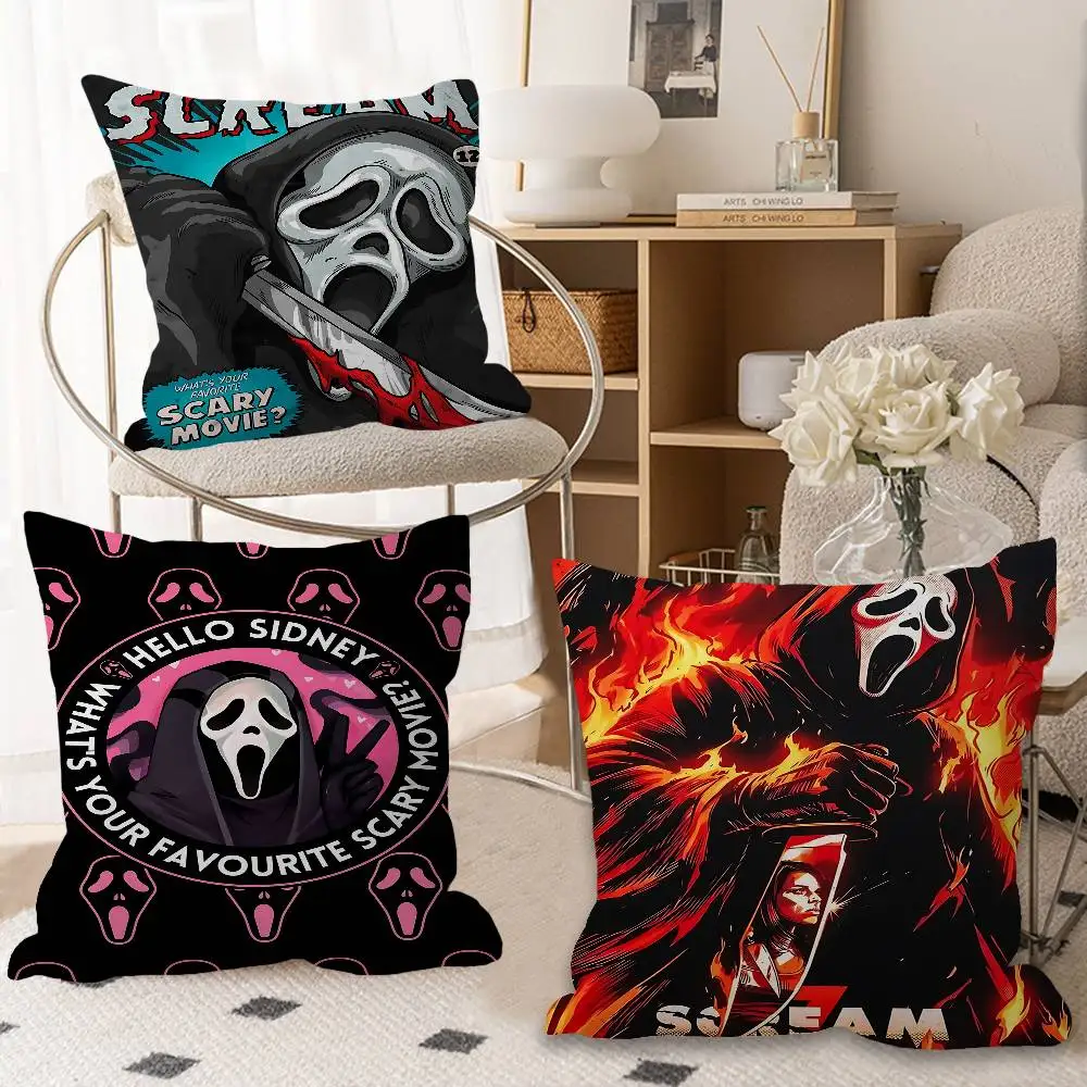 

Horror Thriller Movie S-Scream Retro Personalized Pillow Cover Kids Bedroom Wild Party Decor Pillowcase Kid Birthday Shower Gift